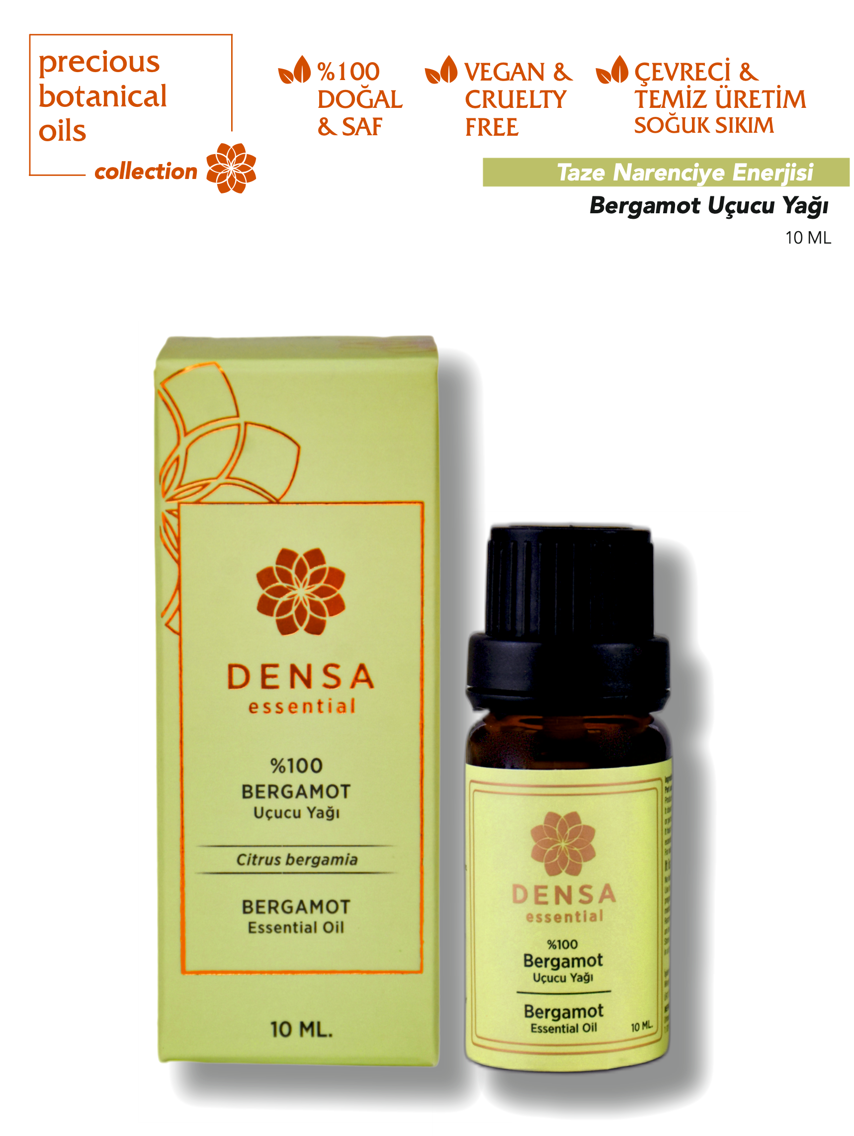 %100 Bergamot Uçucu Yağı 10 ML