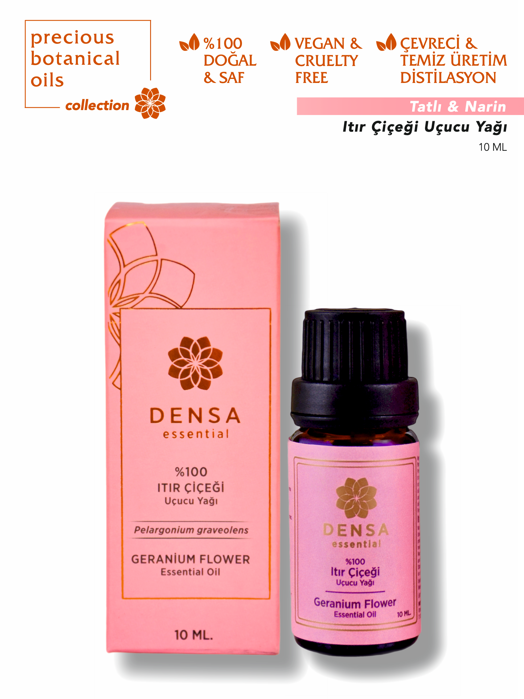 %100 Itır Çiçeği Uçucu Yağı 10 ML