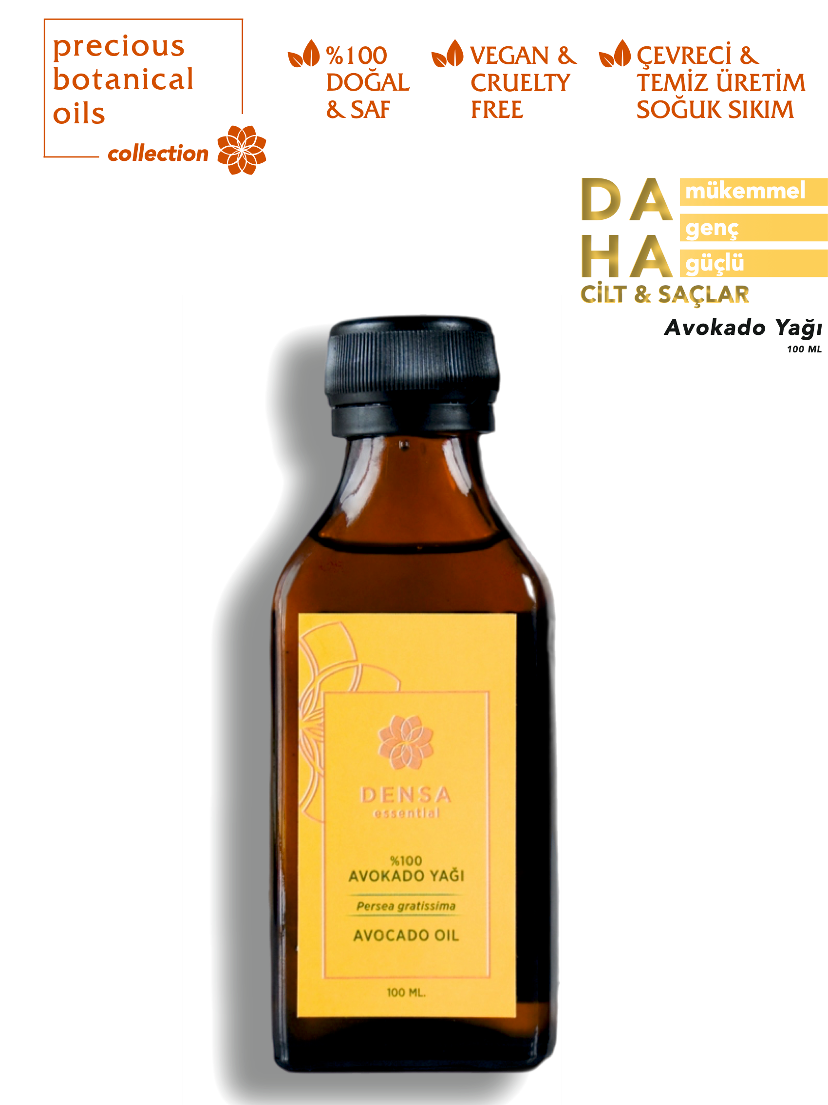 %100 Avokado Yağı 100 ML