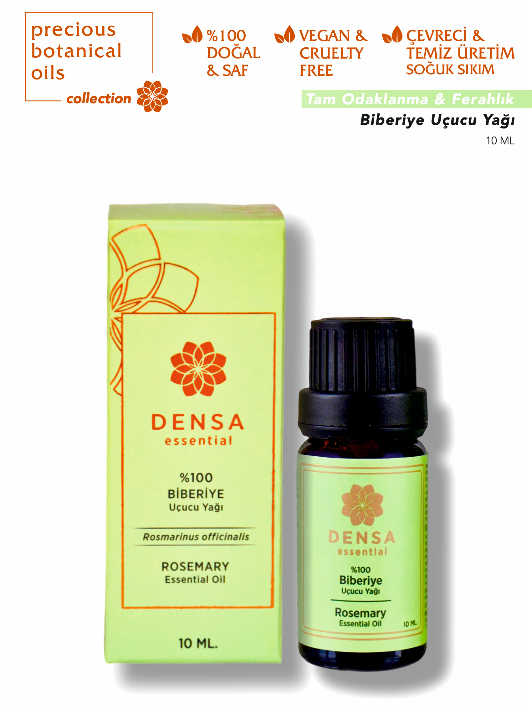 %100 Biberiye Uçucu Yağı 10 ML