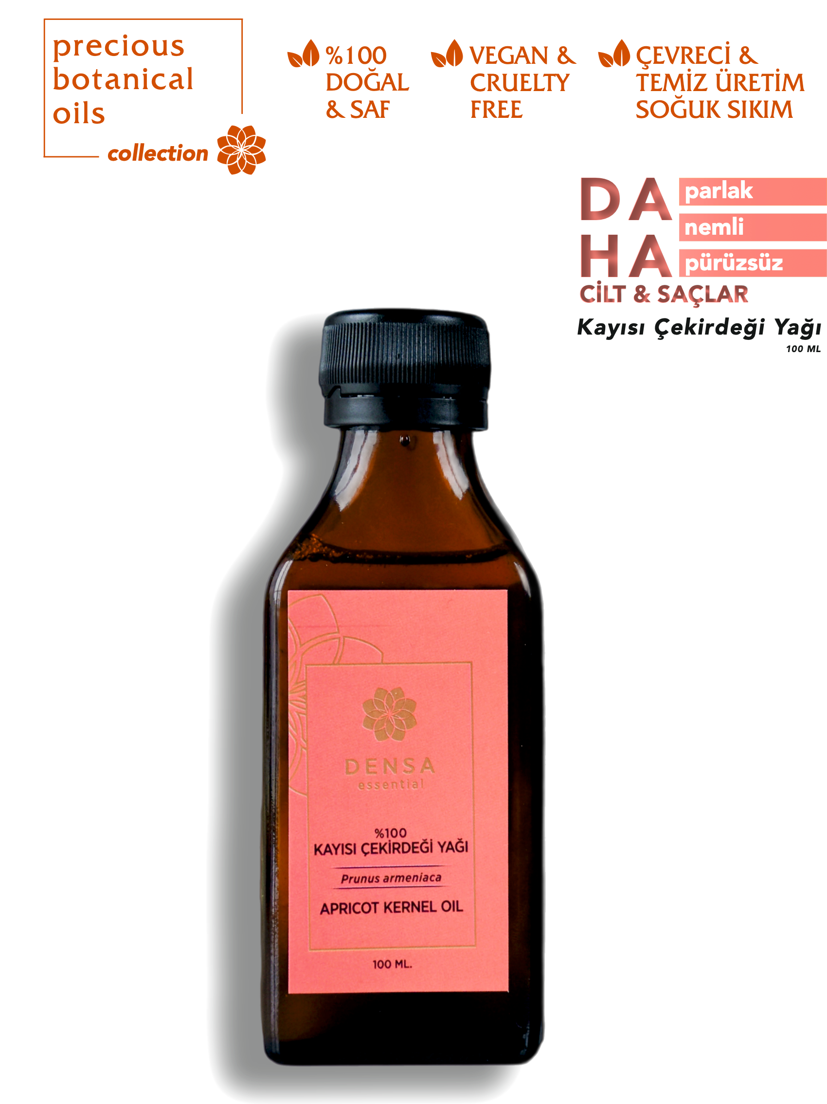 %100 Kayısı Çekirdeği Yağı 100 ML