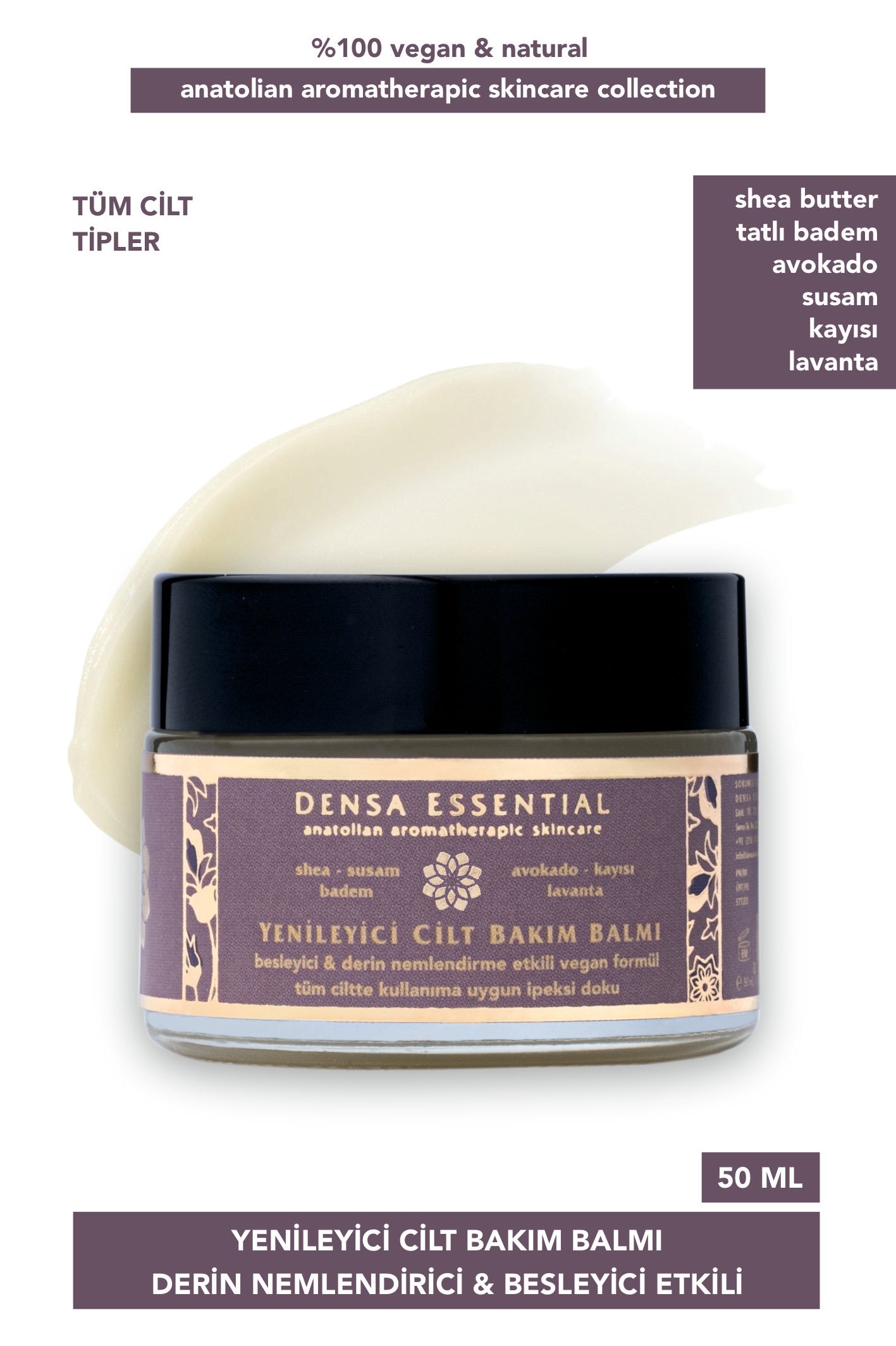 YENİLEYİCİ CİLT BAKIM BALMI - BESLEYİCİ & DERİN NEMLENDİRME ETKİLİ ÇOK AMAÇLI BALM 50 ML