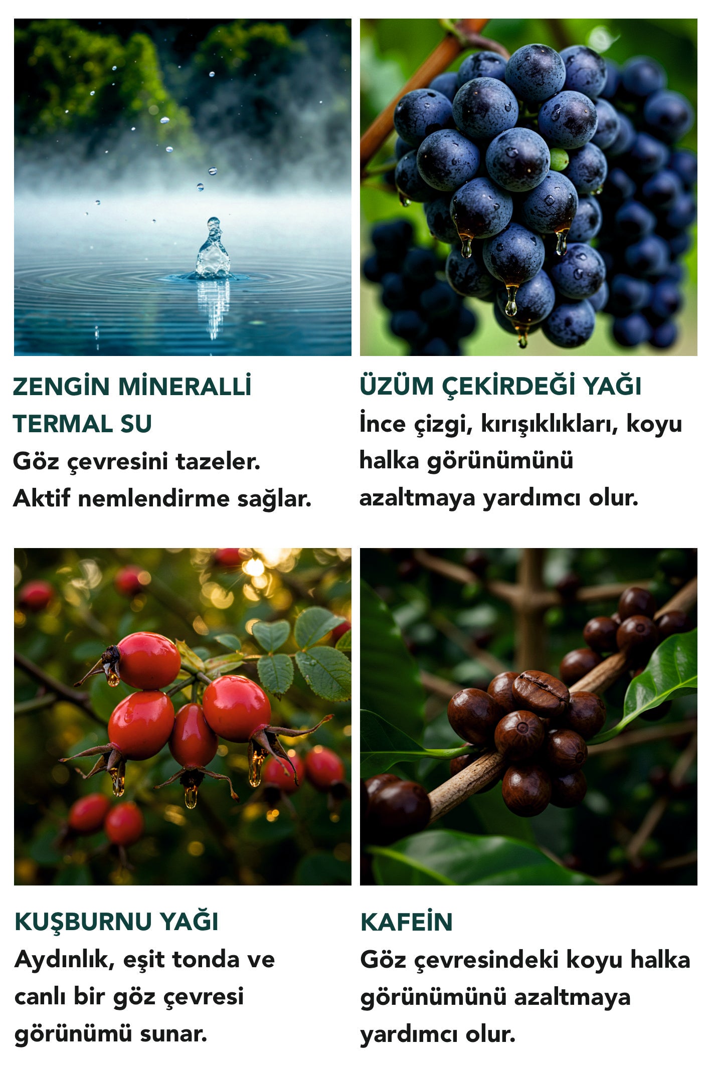 GÖZ ÇEVRESİ SERUMU - KIRIŞIKLIK/LEKE/TORBALANMA/ÇİZGİ/KOYU HALKA KARŞITI & NEMLENDİRİCİ ETKİLİ 50 ML