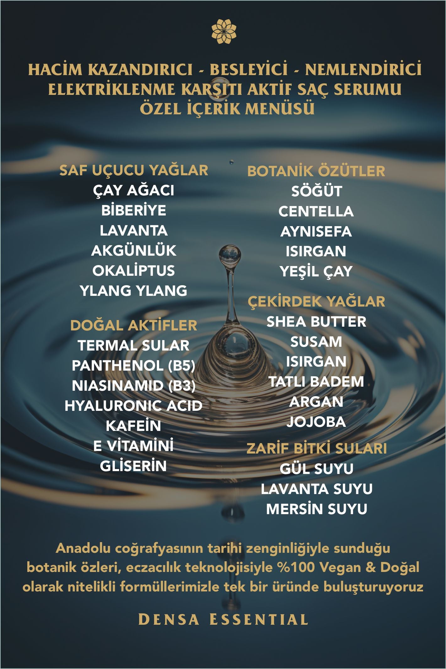 AKTİF SAÇ SERUMU - HACİM KAZANDIRICI/BESLEYİCİ/NEMLENDİRİCİ/ELEKTRİKLENME KARŞITI 50 ML