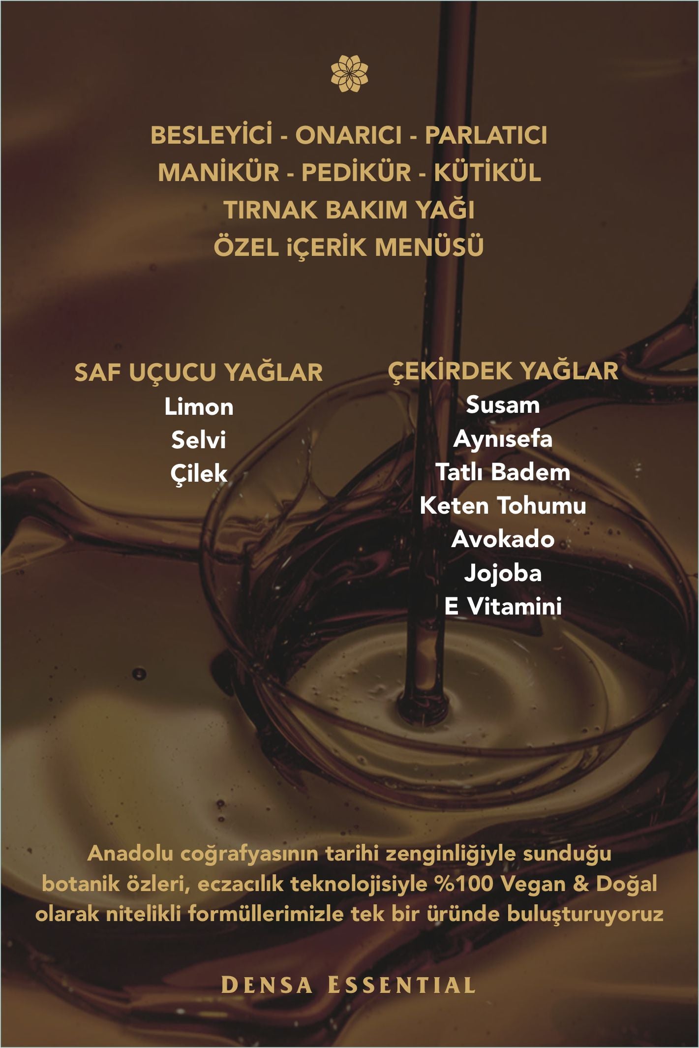 MANİKÜR - PEDİKÜR - KÜTİKÜL TIRNAK BAKIM YAĞI - BESLEYİCİ/GÜÇLENDİRİCİ/KIRILMA ÖNLEYİCİ/ONARICI ETKİLİ 50 ML
