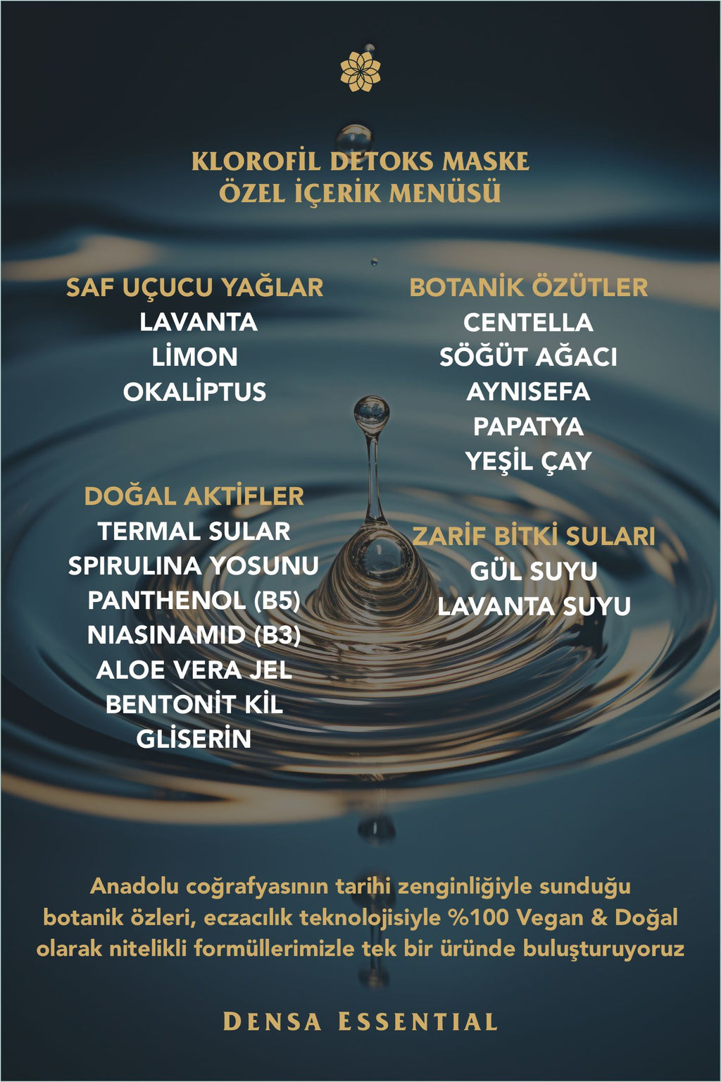 KLOROFİL DETOKS MASKE - ARINDIRICI/DENGELEYİCİ/PARLATICI ETKİLİ 50 ML
