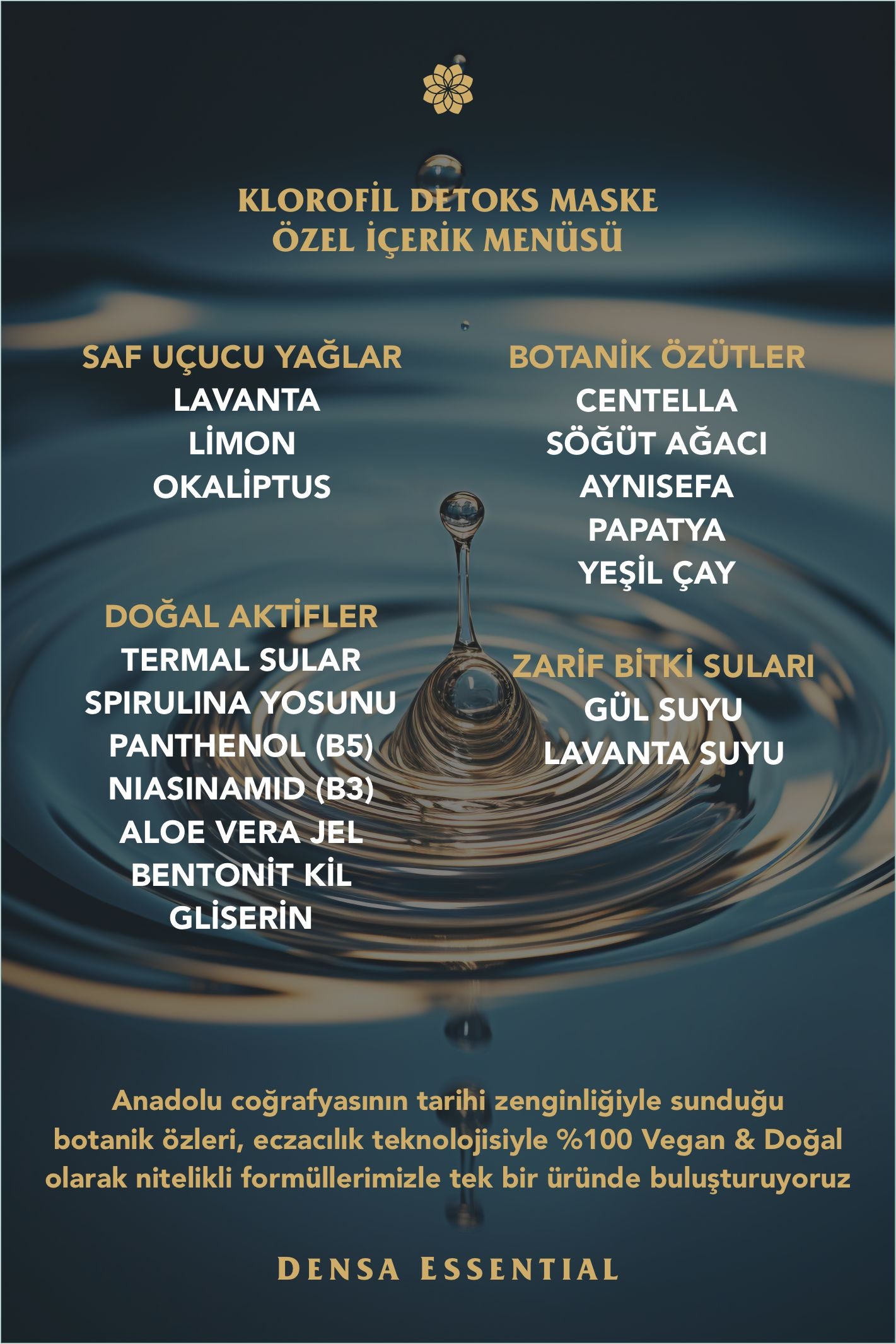 KLOROFİL DETOKS MASKE - ARINDIRICI/DENGELEYİCİ/PARLATICI ETKİLİ 50 ML