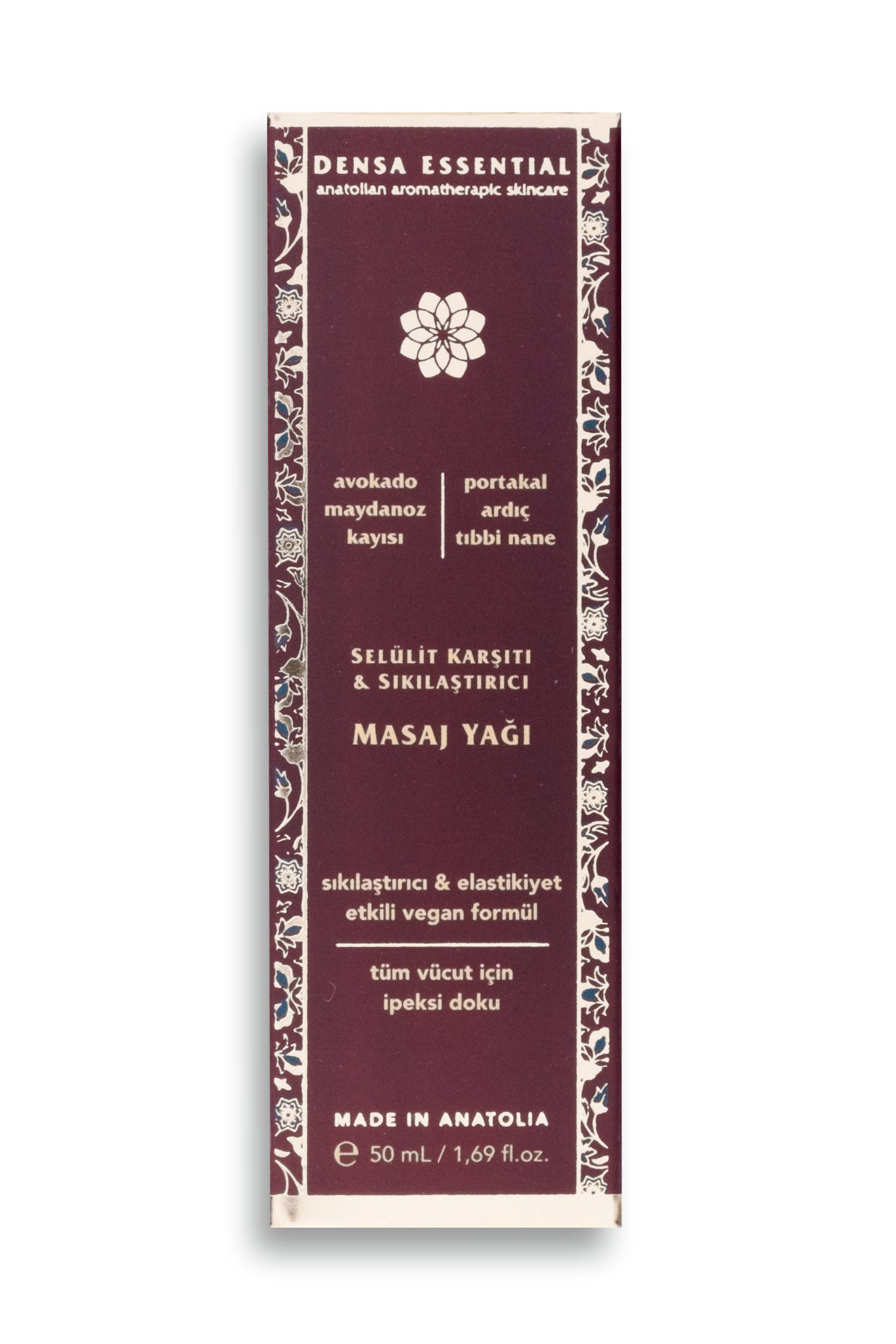 SELÜLİT KARŞITI & SIKILAŞTIRICI MASAJ YAĞI - PÜRÜZSÜZ/YENİLENMİŞ/CANLI/SIKI CİLT GÖRÜNÜMÜ 50 ML