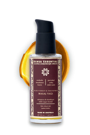 SELÜLİT KARŞITI & SIKILAŞTIRICI MASAJ YAĞI - PÜRÜZSÜZ/YENİLENMİŞ/CANLI/SIKI CİLT GÖRÜNÜMÜ 50 ML