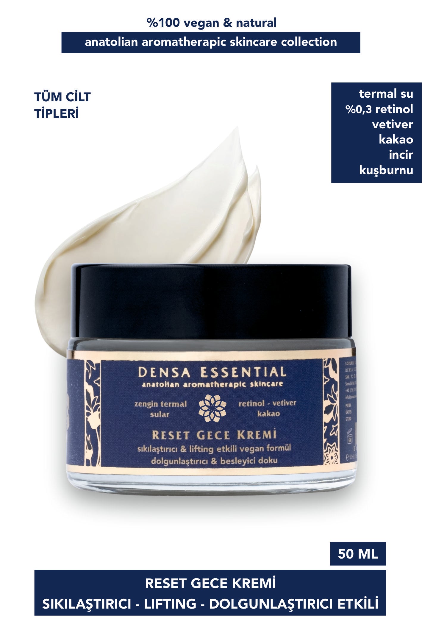 RESET GECE KREMİ - SIKILAŞTIRICI & LIFTING ETKİLİ 50 ML