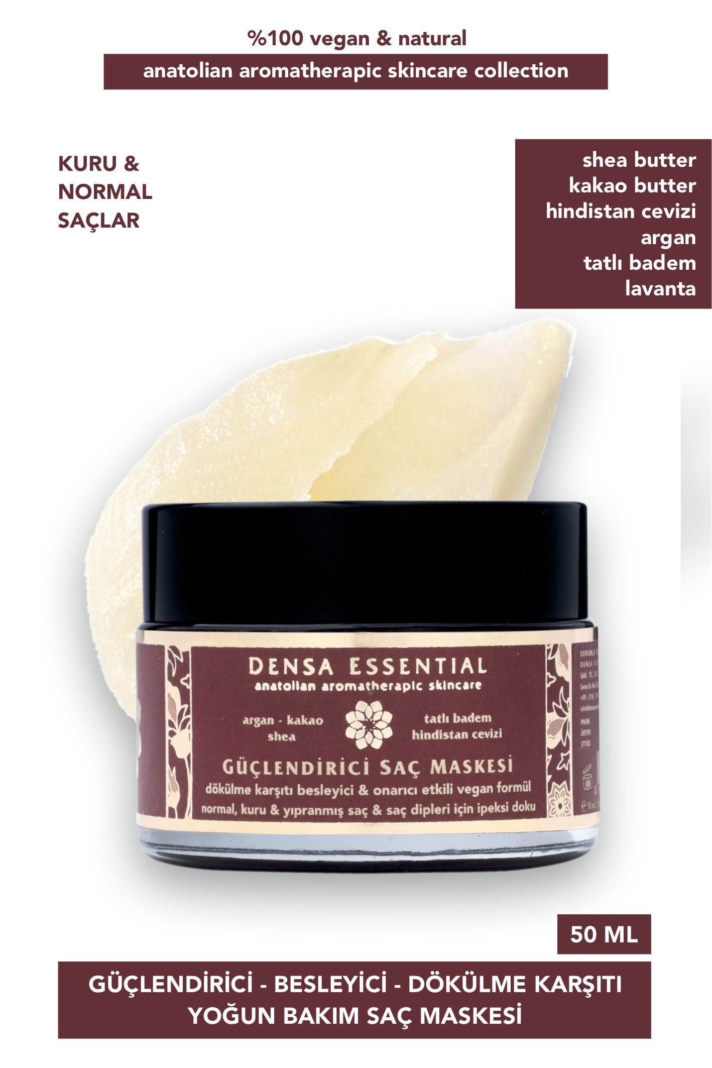 YOĞUN BAKIM SAÇ MASKESİ - GÜÇLENDİRİCİ/ONARICI/DÖKÜLME KARŞITI/BESLEYİCİ ETKİLİ