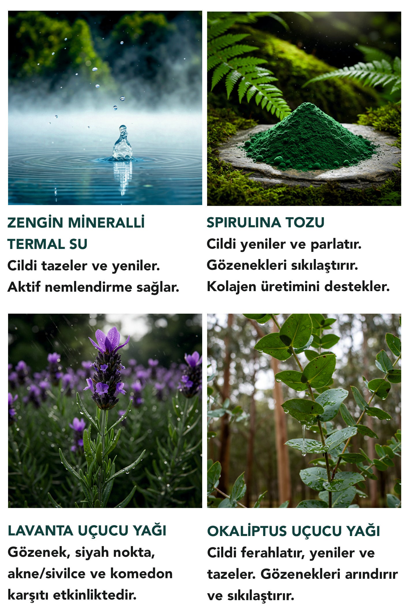 KLOROFİL DETOKS MASKE - ARINDIRICI/DENGELEYİCİ/PARLATICI ETKİLİ 50 ML