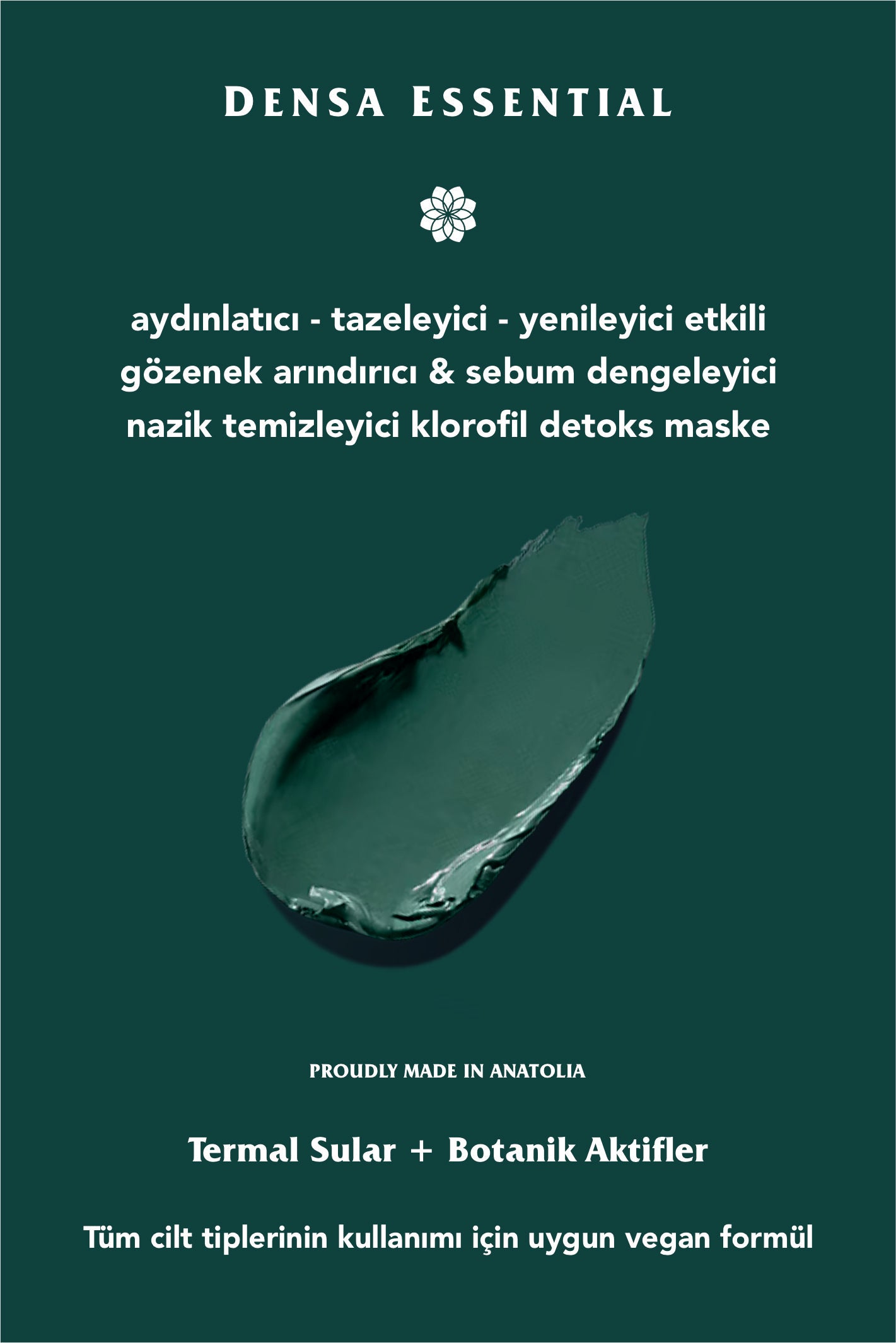 KLOROFİL DETOKS MASKE - ARINDIRICI/DENGELEYİCİ/PARLATICI ETKİLİ 50 ML