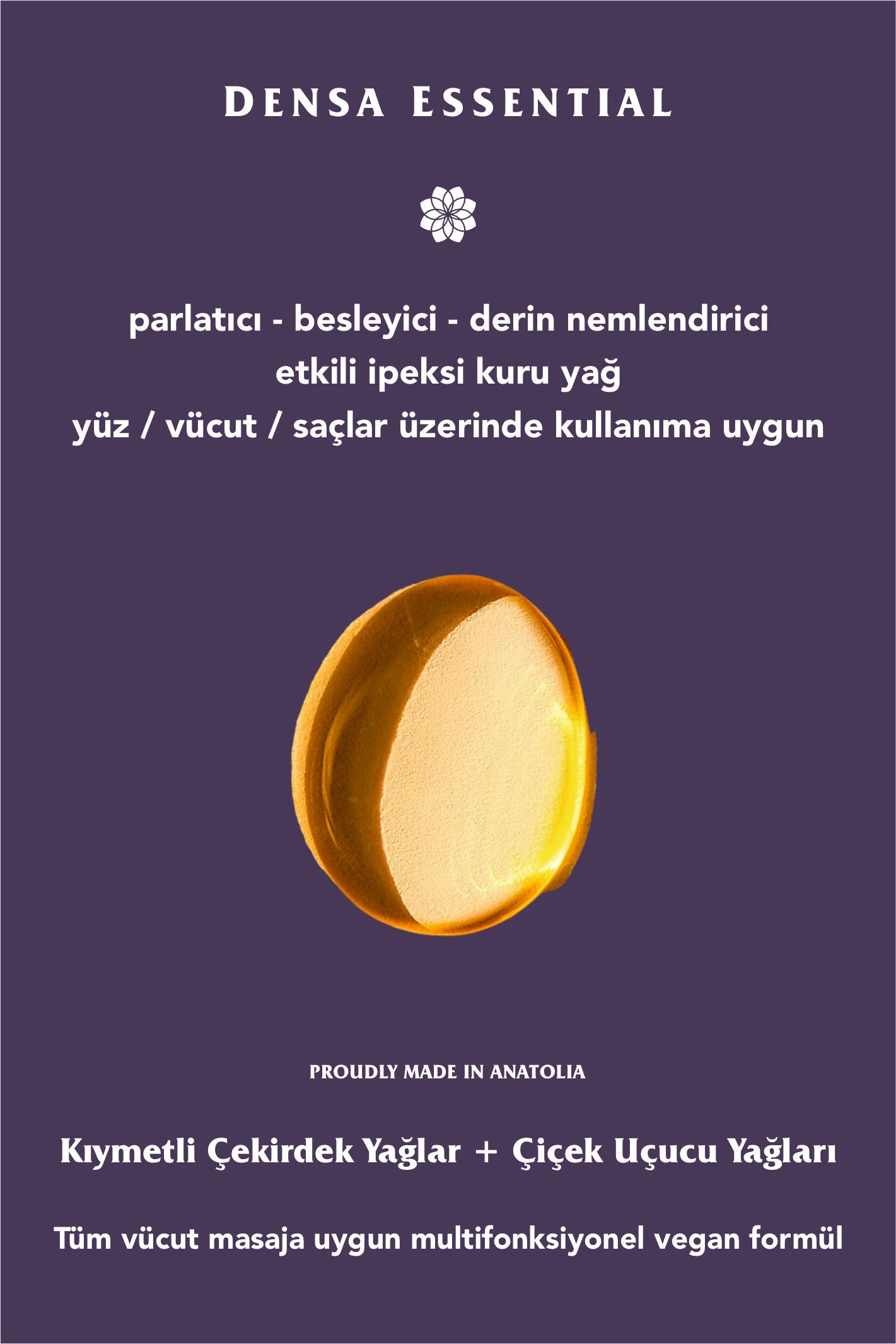 İPEKSİ KURU YAĞ - PARLATICI/BESLEYİCİ/NEMLENDİRME ETKİLİ VÜCUT YAĞI 50 ML