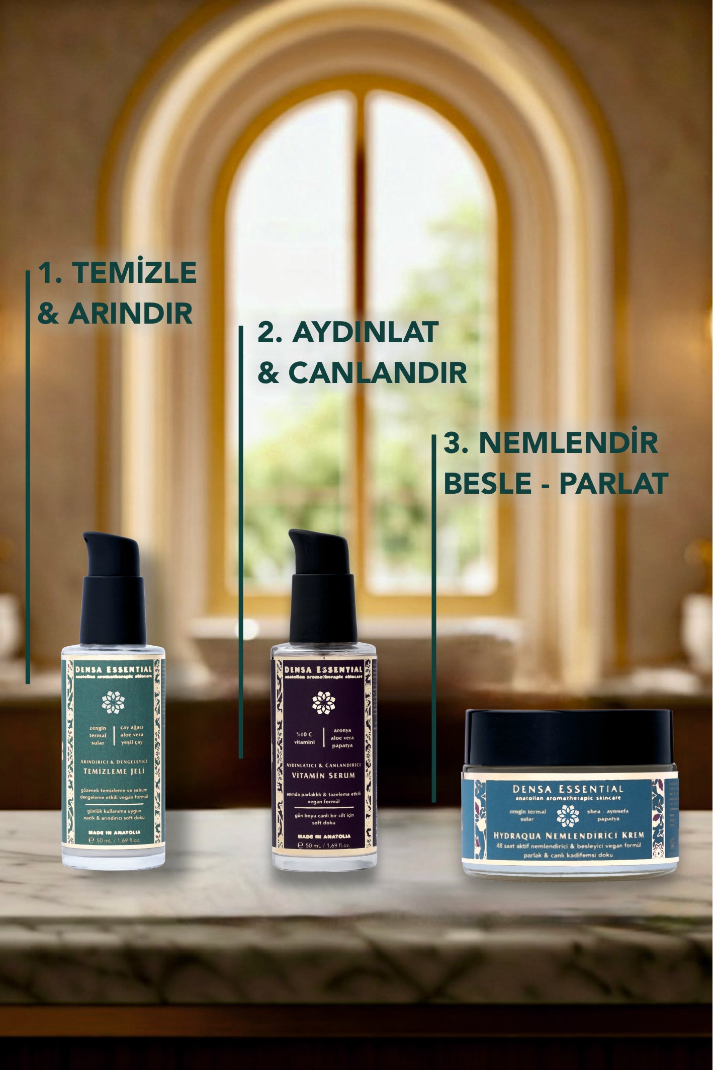 HYDRAQUA NEMLENDİRİCİ & BESLEYİCİ KREM - 48 SAAT AKTİF NEM/DOĞAL PARLAKLIK & IŞILTI ETKİLİ 50 ML