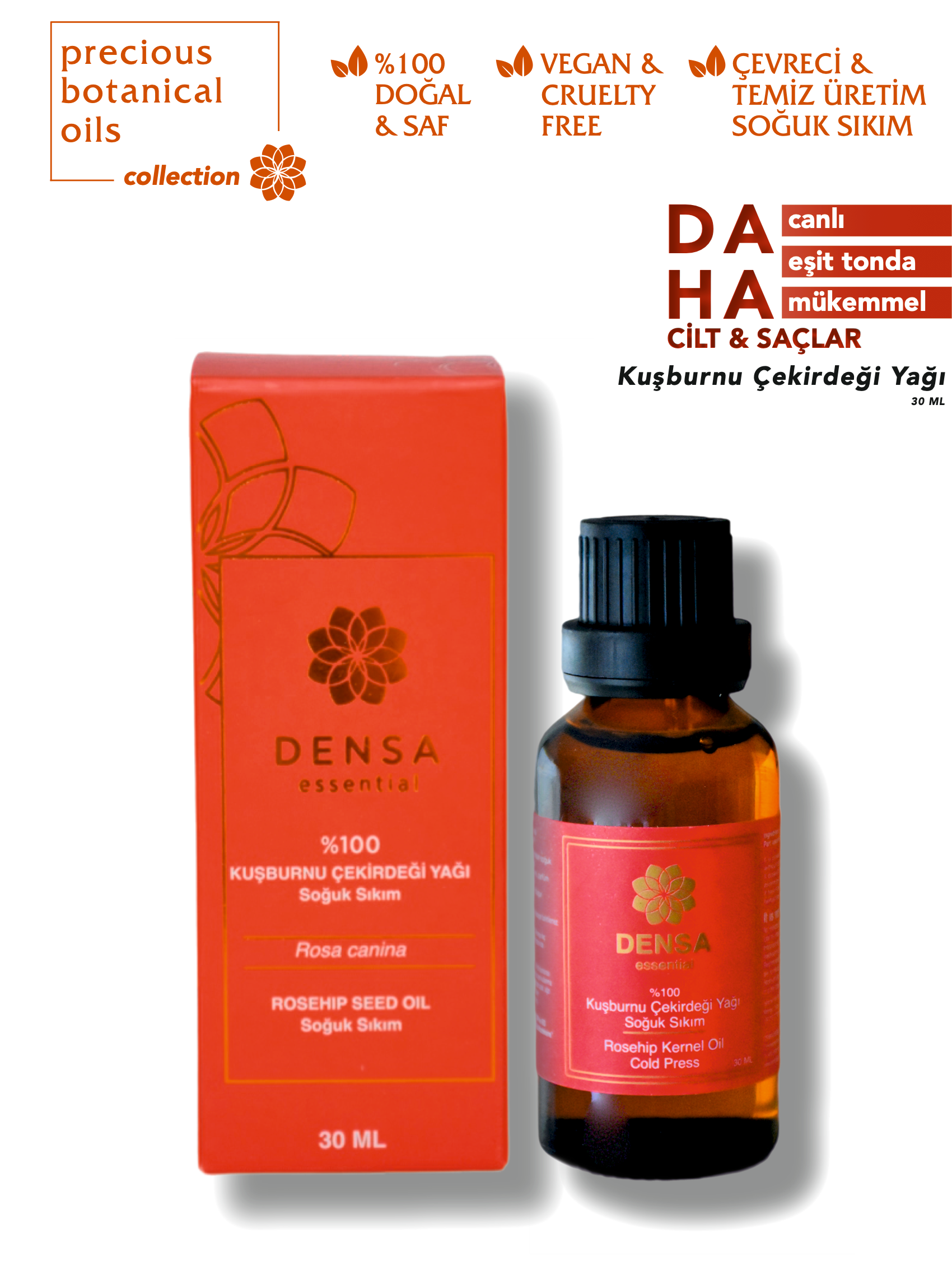%100 Kuşburnu Çekirdeği Yağı 30 ML