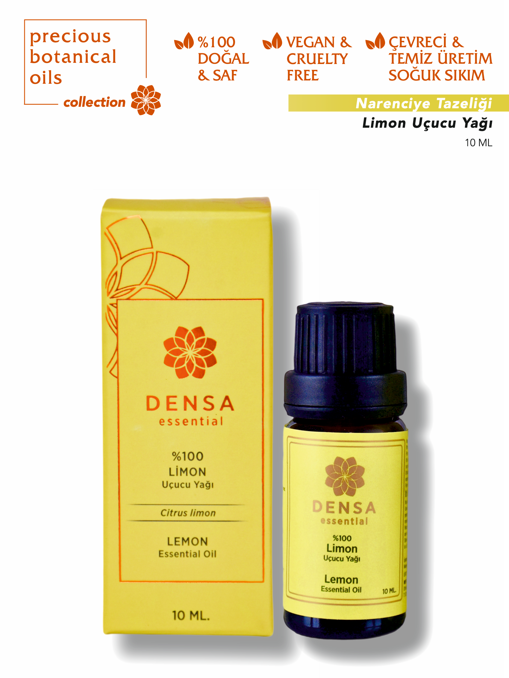 %100 Limon Uçucu Yağı 10 ML