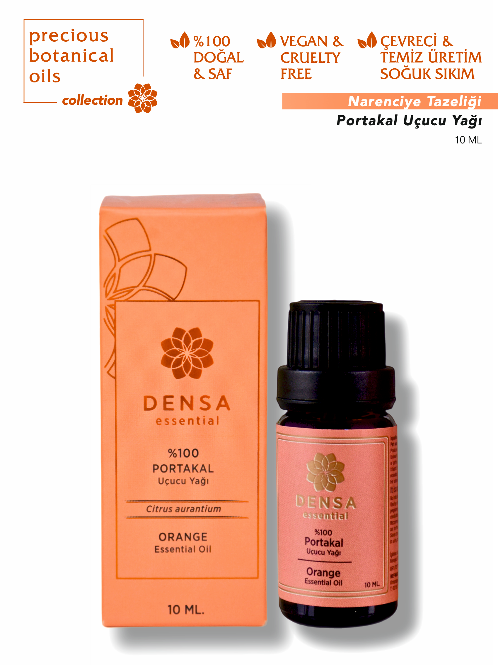 %100 Portakal Uçucu Yağı 10 ML