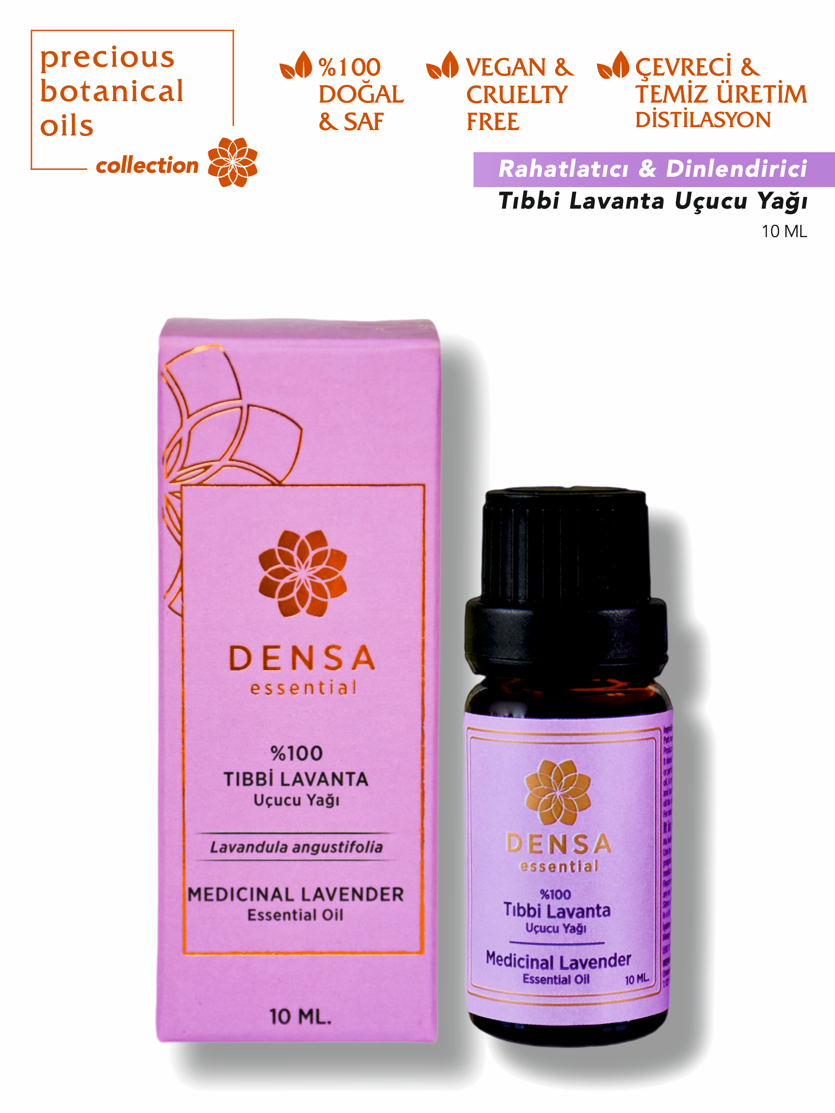 %100 Tıbbi Lavanta Uçucu Yağı 10 ML