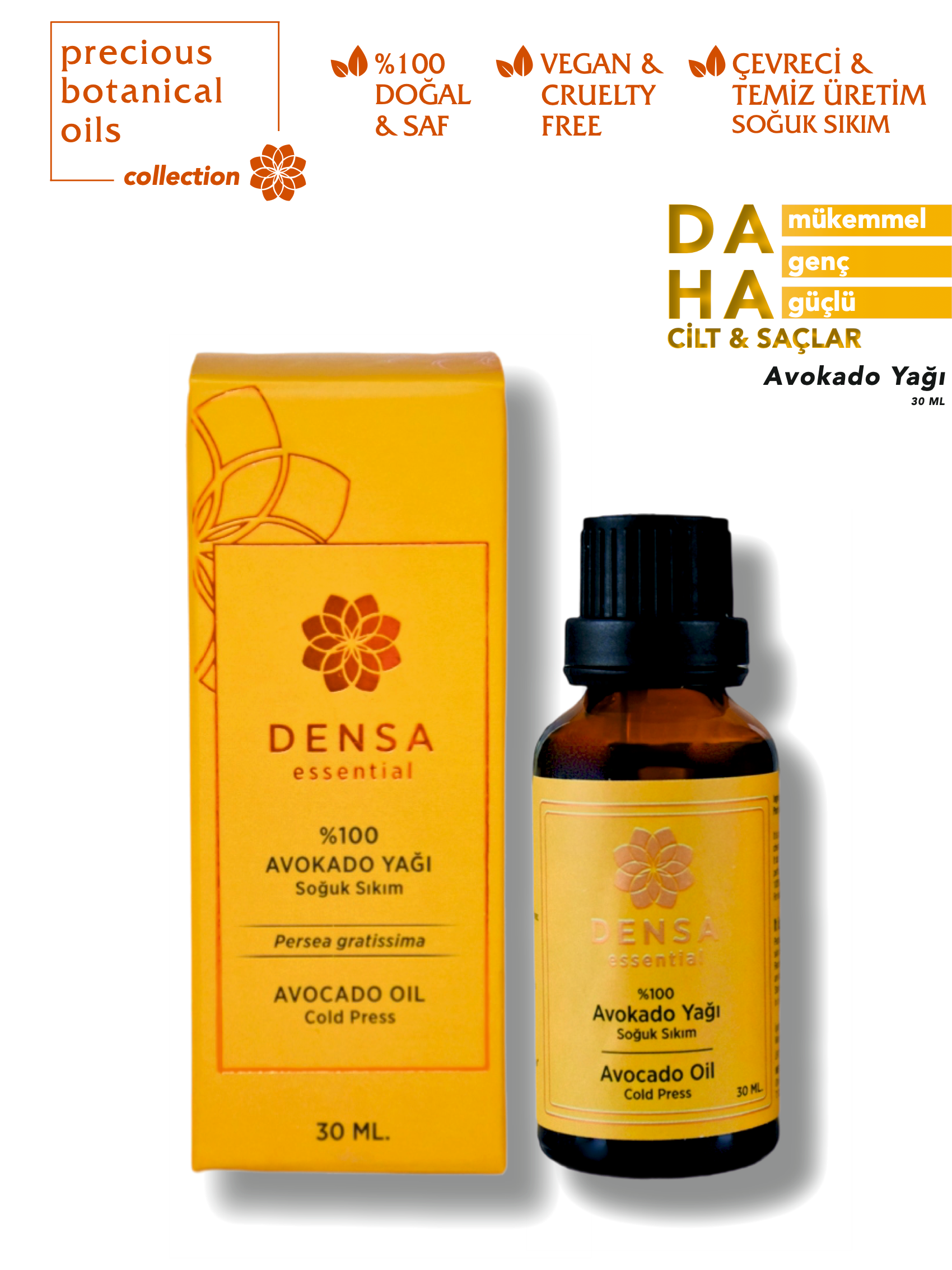 %100 Avokado Yağı 30 ML