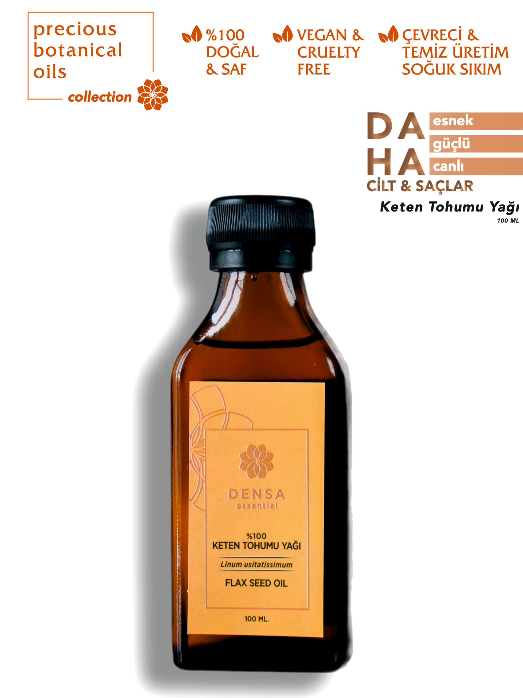 %100 Keten Tohumu Yağı 100 ML