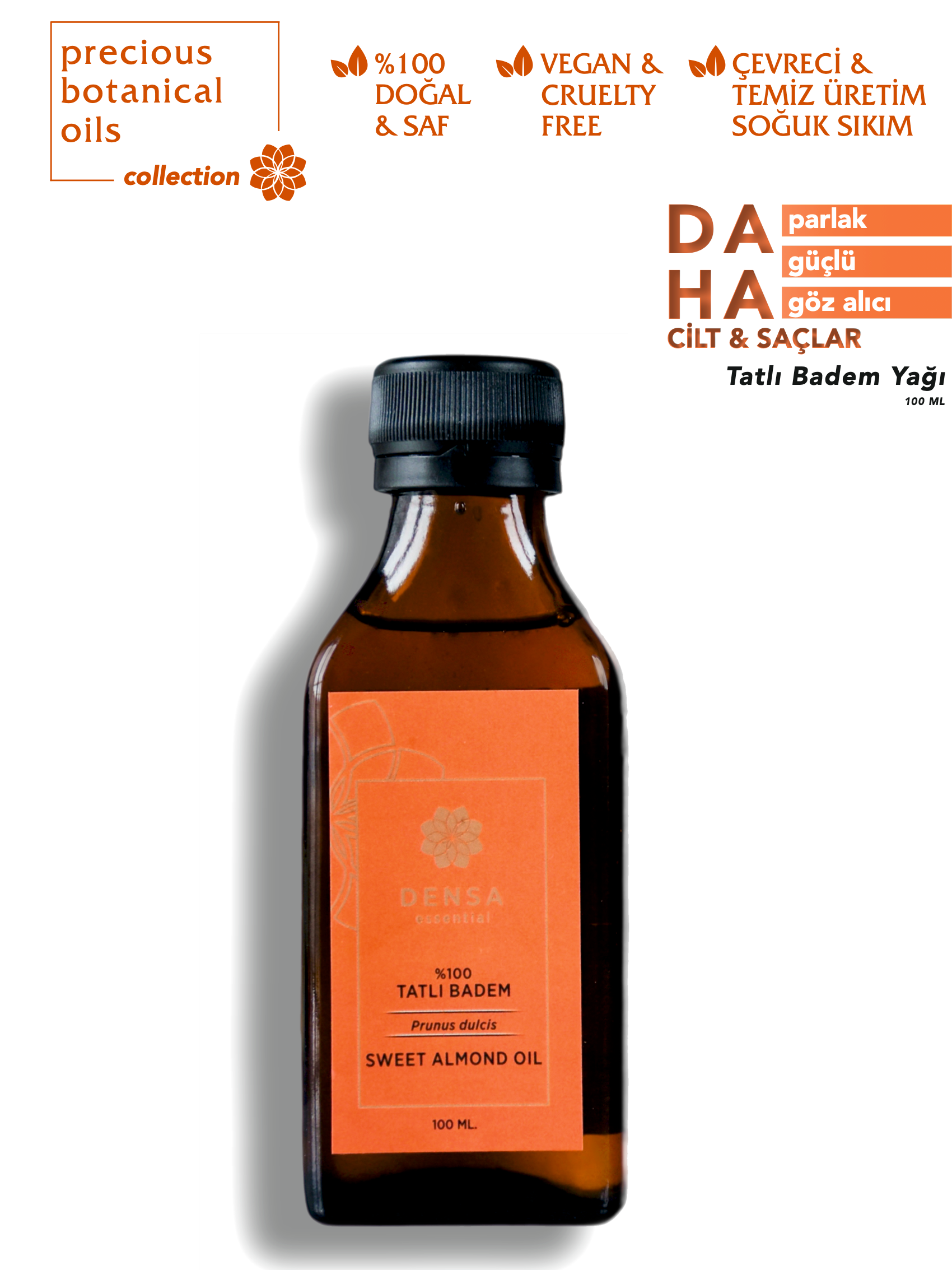 %100 Tatlı Badem Yağı 100 ML