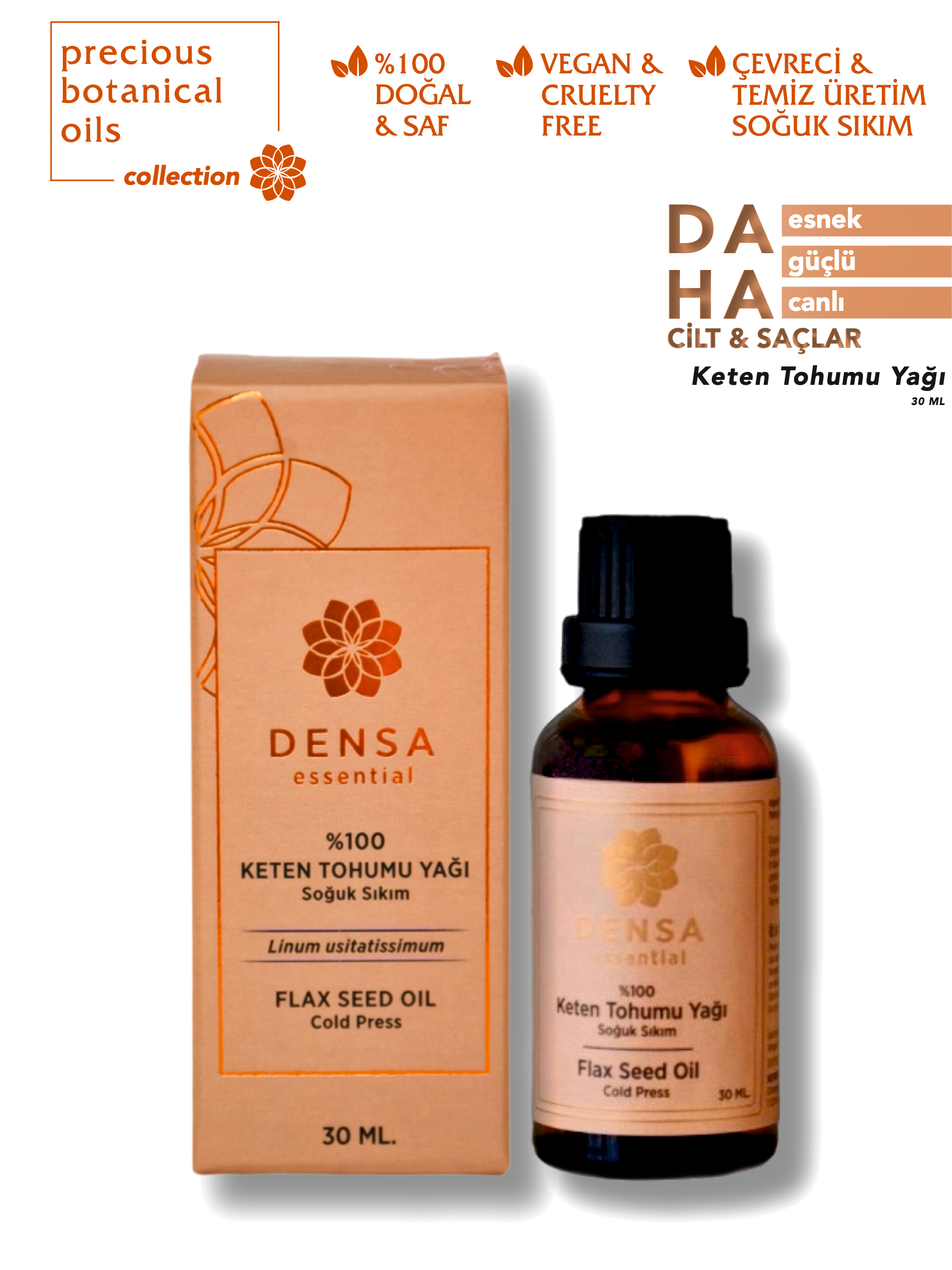 %100 Keten Tohum Yağı 30 ML